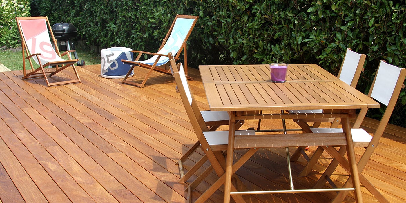 Terrasse en bois exotique